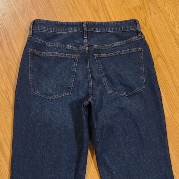 J. CREW CURVY FULL LENGTH WIDE-LEG JEANS DARK WASH HIGH RISE BUTTON FLY sz 30 - Picture 5 of 6
